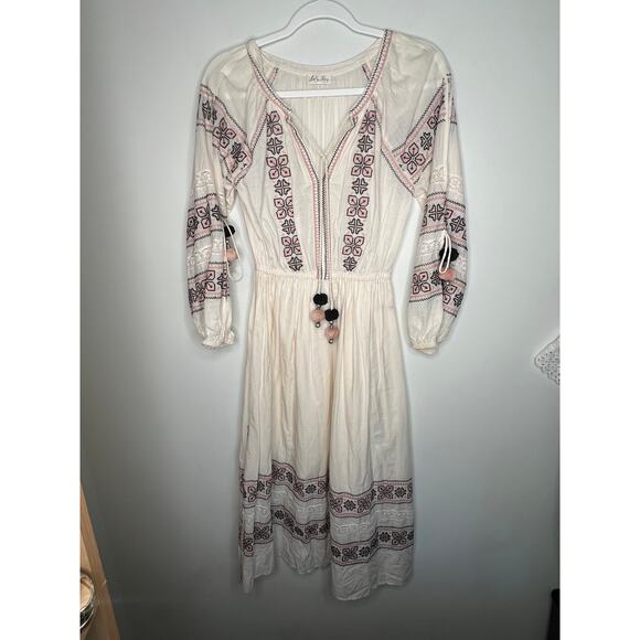 Love Shack Fancy Isla Embroidered Midi Dress Size XS - Picture 3 of 7